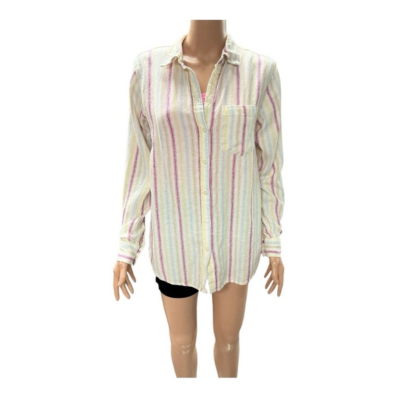 GAP - EC - Multicolor Striped Button-Down Shirt - Picture 1 of 7